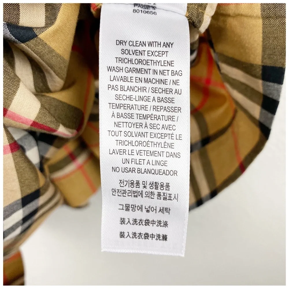 Burberry Tan Plaid Sleeveless Kids Dress